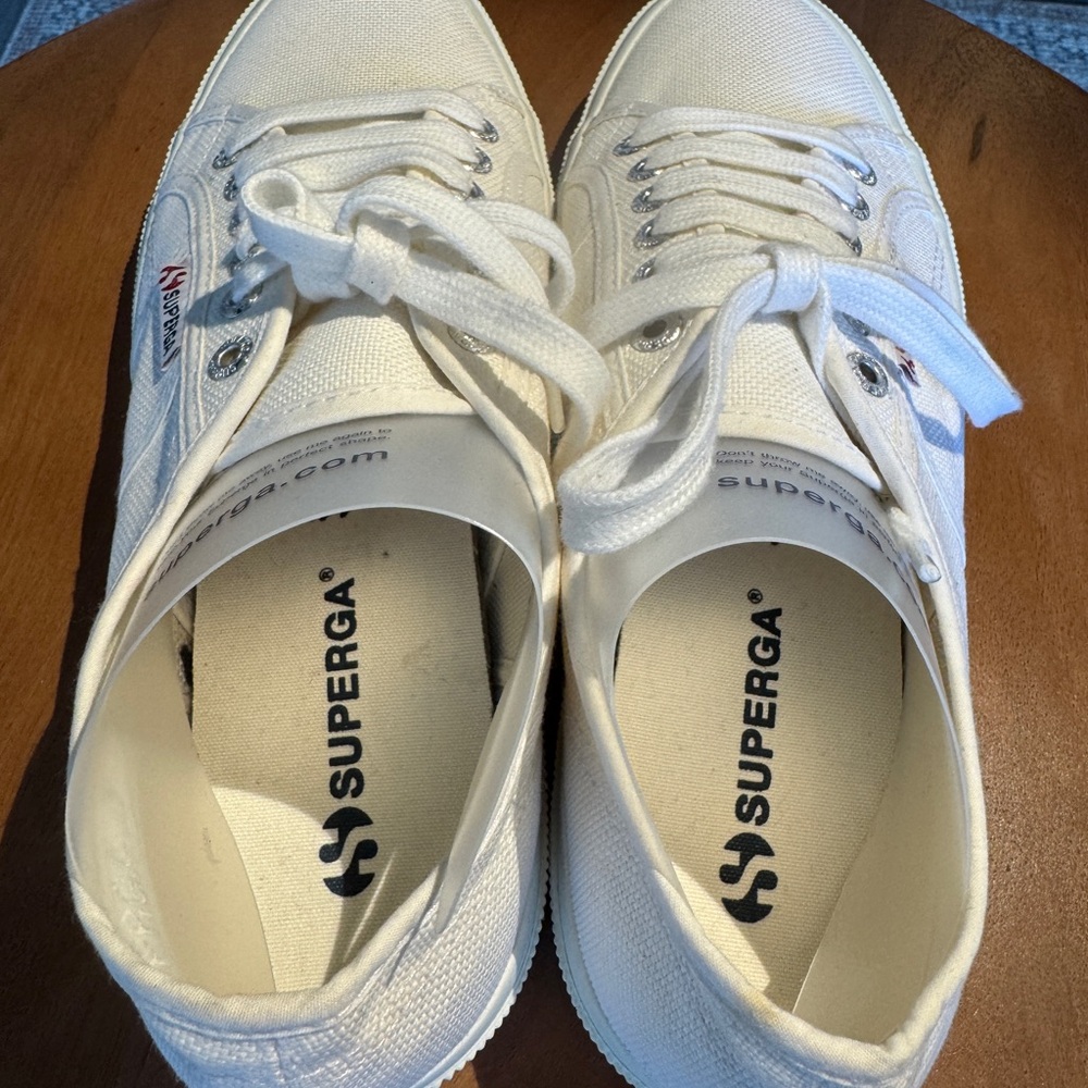 Superga White Canvas Sneakers - Picture 2 of 13
